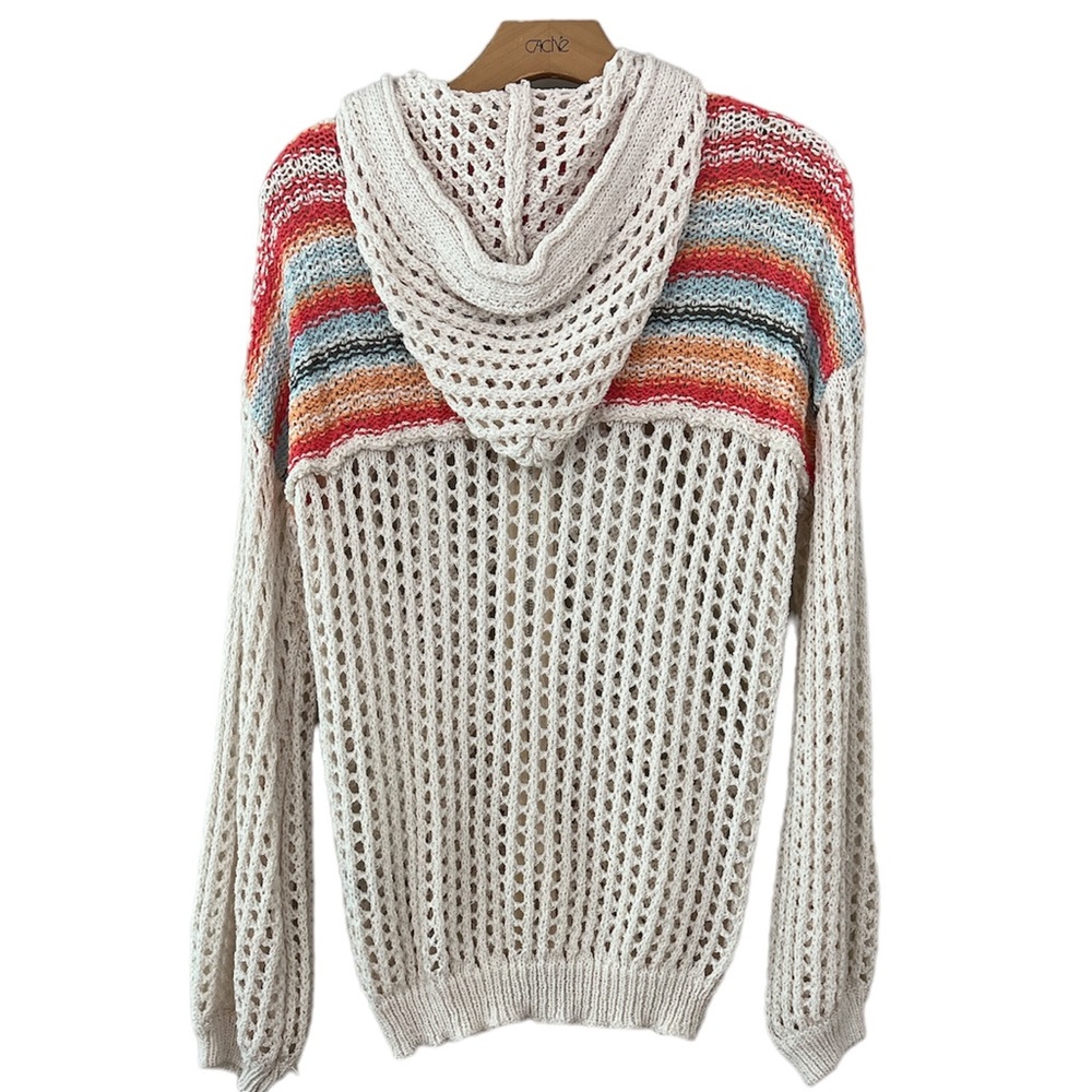 Emmer brand from Emmer & Oat zip up striped hoodie sweater. CL43